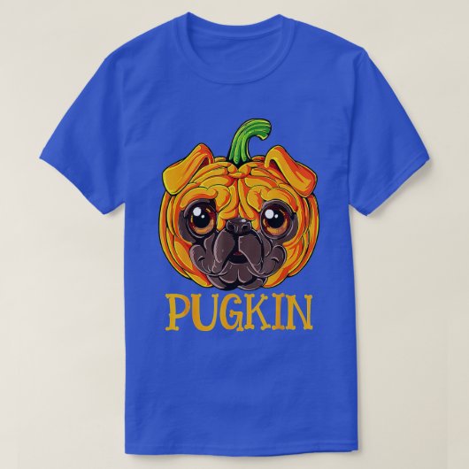 Cute Pugkin Pug Pumpkint Halloween T-shirt (Design voorkant)