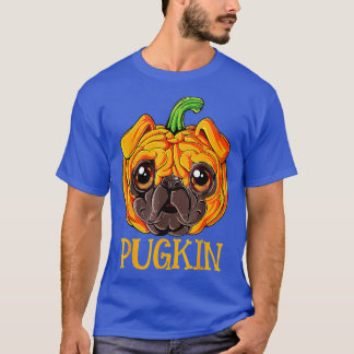Cute Pugkin Pug Pumpkint Halloween T-shirt