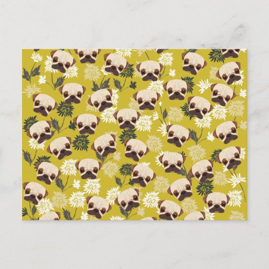 Cute Pugs Briefkaarten (Voorkant)