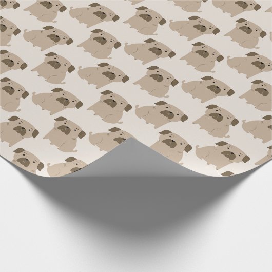 Cute Pugs Cadeaupapier (Hoek)