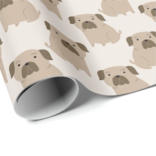 Cute Pugs Cadeaupapier (Rol Hoek)