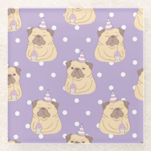 Cute Pugs Glass Onderzetter