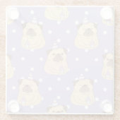Cute Pugs Glass Onderzetter (Achterkant)