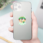 Cute Pugs Happy St. Patrick's Day Sticker (Telefoon)