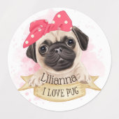 Cute Pugs Labels (Design 2)