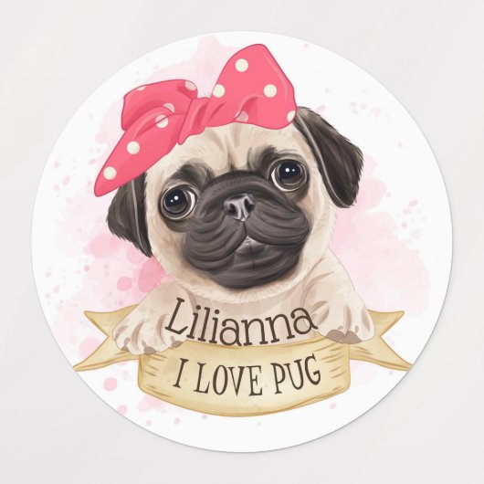 Cute Pugs Labels (Design 2)
