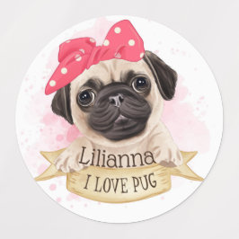 Cute Pugs Labels