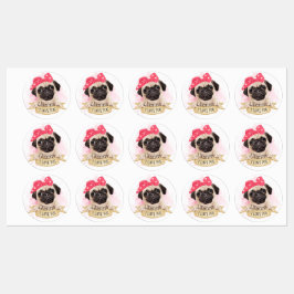 Cute Pugs Labels