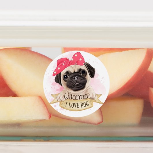 Cute Pugs Labels (Aangebracht)
