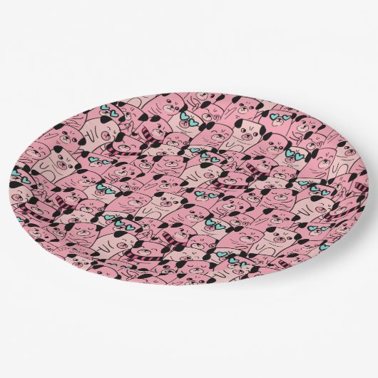 Cute Pugs Paper Bord (Gekanteld)