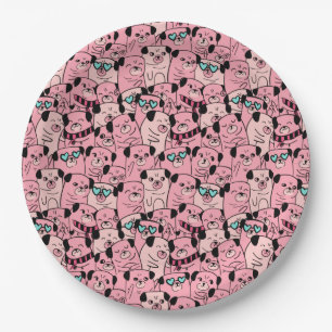 Cute Pugs Paper Bord