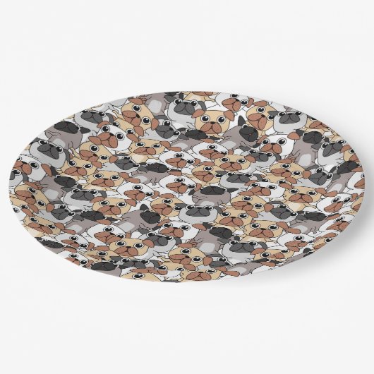 Cute Pugs Papieren Bordje (Gekanteld)