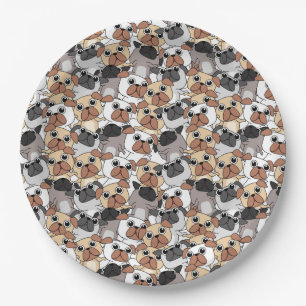 Cute Pugs Papieren Bordje