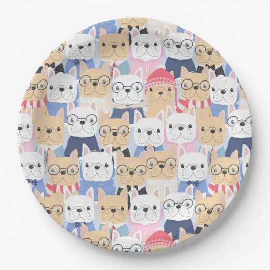 Cute Pugs Papieren Bordje (Voorkant)