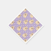 Cute Pugs Servet (Hoek)