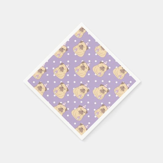 Cute Pugs Servet (Hoek)