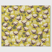 Cute Pugs Wrapping Paper Cadeaupapier (Vlak)