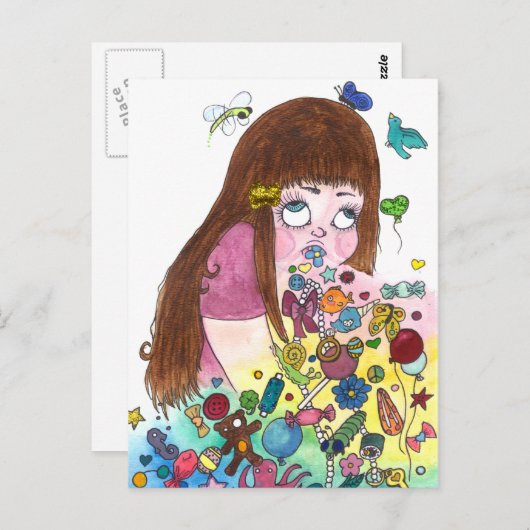 Cute Puke Briefkaart (Voorkant / Achterkant)