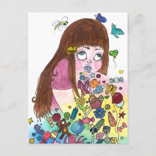 Cute Puke Briefkaart (Voorkant)