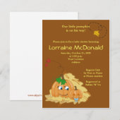 Cute Pumpkin Autumn Herfst Baby shower Kaart (Voorkant / Achterkant)