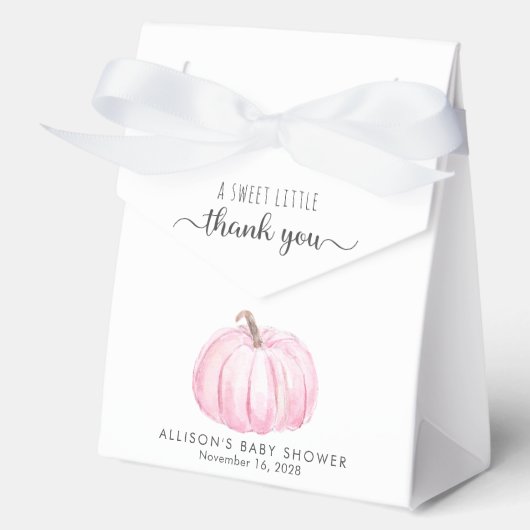 Cute Pumpkin Baby Girl Shower Thank You Bedankdoosjes (Voorkant)