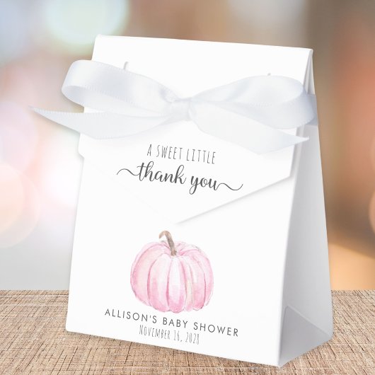 Cute Pumpkin Baby Girl Shower Thank You Bedankdoosjes