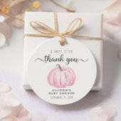 Cute Pumpkin Baby Girl Shower Thank You Bedankjes Labels