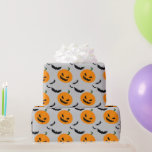 Cute Pumpkin Bats Spooky Scary Halloween Gift Cadeaupapier<br><div class="desc">Een Cute Wrapping paper voor Halloween-verjaardagsfeestjes,  baby showers met horror-thema of voor Halloween-Huwelijkscadeaus.</div>