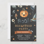 Cute Pumpkin Boo Crazy Halloween party Kaart (Voorkant)