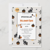 Cute pumpkin Boo Halloween bash roze Kaart (Voorkant)