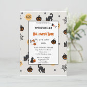 Cute pumpkin Boo Halloween bash roze Kaart (Staand voorkant)