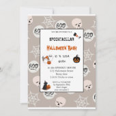 Cute pumpkin Boo Halloween bash roze Kaart (Voorkant)