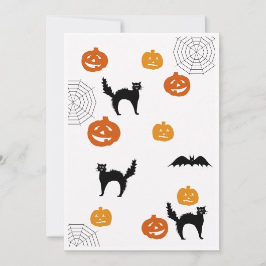 Cute pumpkin Boo Halloween bash roze Kaart (Achterkant)