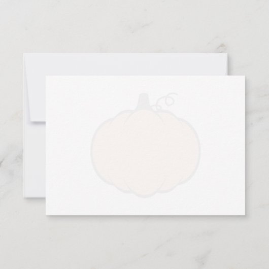 Cute Pumpkin Drawing Custom Monogram Lined Notitiekaartje (Achterkant)