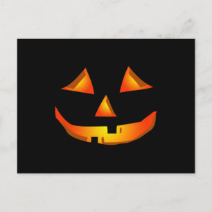 Cute Pumpkin Face Halloween Jack O Lantern Briefkaart