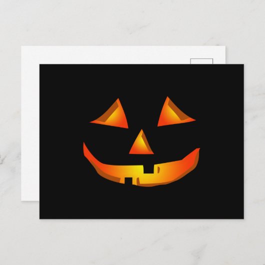 Cute Pumpkin Face Halloween Jack O Lantern Briefkaart (Voorkant / Achterkant)
