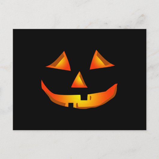 Cute Pumpkin Face Halloween Jack O Lantern Briefkaart (Voorkant)