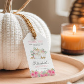 Cute Pumpkin Floral Baby shower Hartelijk dank Cadeaulabel