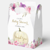 Cute Pumpkin Floral Hartelijk dank, Baby shower Bedankdoosjes (Geopend)