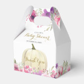 Cute Pumpkin Floral Hartelijk dank, Baby shower Bedankdoosjes (Voorkant Zijde)