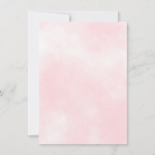 Cute Pumpkin Floral Pink Baby shower Poem Dank u Bedankkaart (Achterkant)