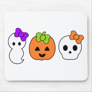 Cute Pumpkin, Ghost en Skull Muismat