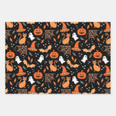 Cute Pumpkin Ghost Halloween Pattern Inpakpapier Vel (Voorkant)