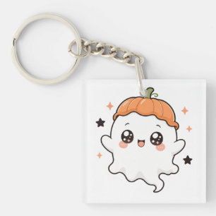 : Cute Pumpkin Ghost T-shirt Sleutelhanger