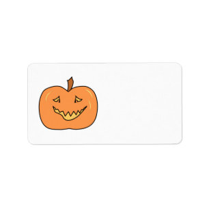 Cute Pumpkin, glimlachen. Halloween. Etiket