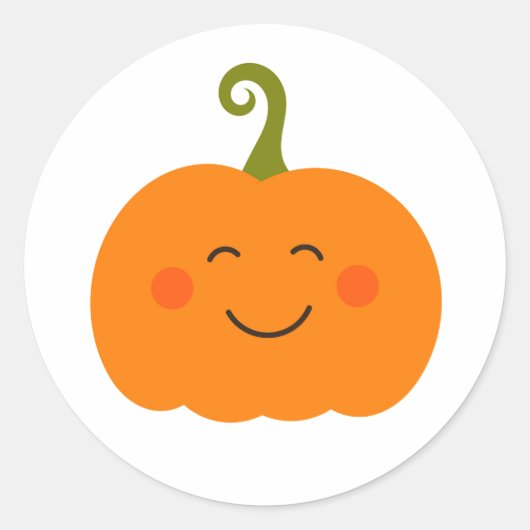 Cute pumpkin glimlachend Sticker (Voorkant)