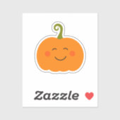 Cute pumpkin glimlachend Sticker (Vel)