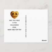 Cute Pumpkin Gnome Happy Halloween Briefkaart (Achterkant)