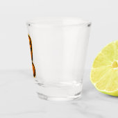 Cute Pumpkin Halloween Exclamation Shot Glass Shot Glas (Rechts)