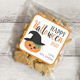 Cute Pumpkin Halloween Gift Sticker & Labels